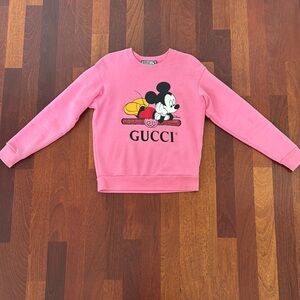 Disney x Gucci Pink Sweatshirt with Mickey Mouse